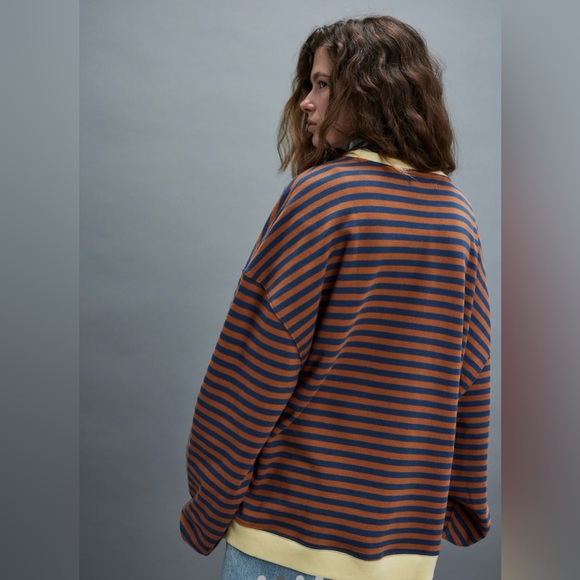 We The Free Striped Crewneck NWT - Picture 2 of 4